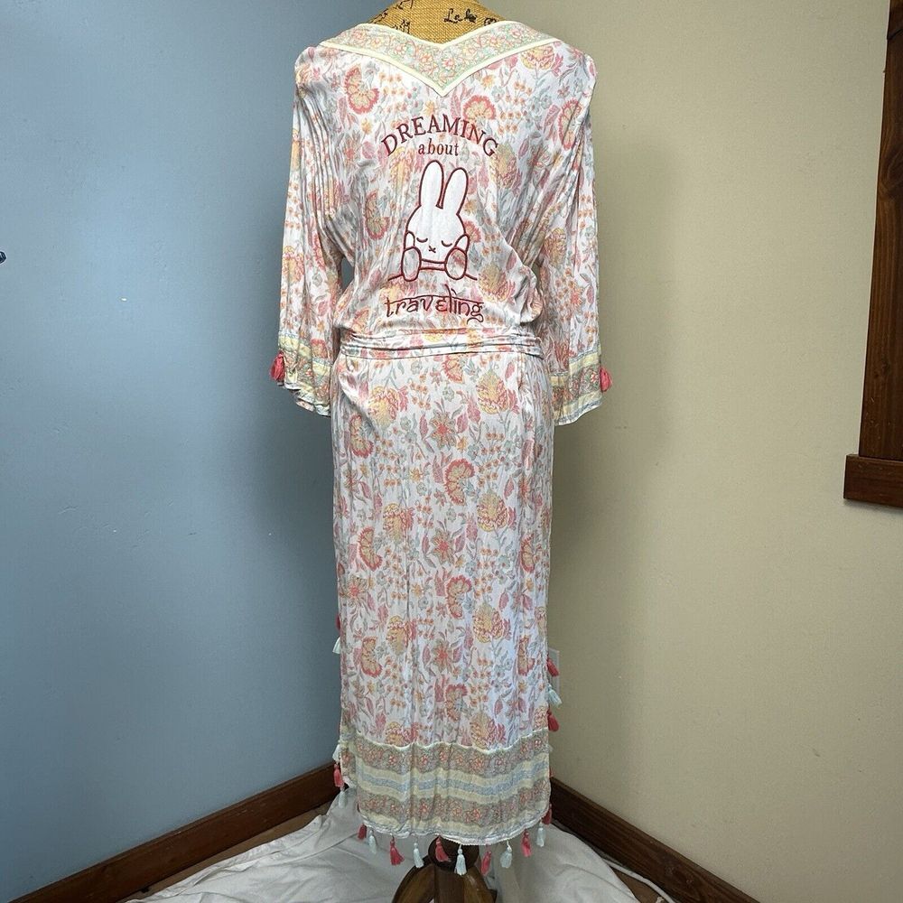 Miffy Pajama Dress Sz M‎ Nightgown  Bunny Lounge Comfort Boho Travel Cottagecore